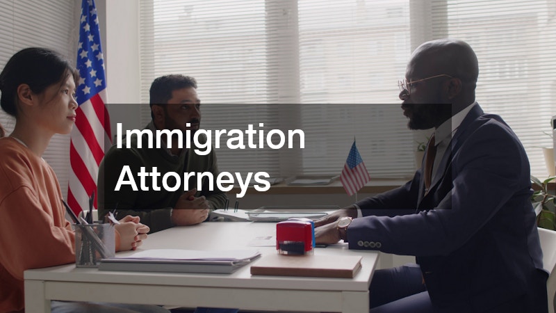 an immigration lawyer and his clients