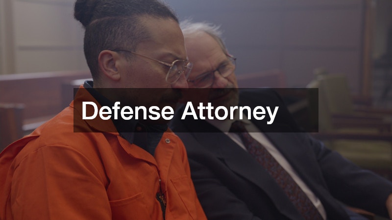 a defense lawyer and his client